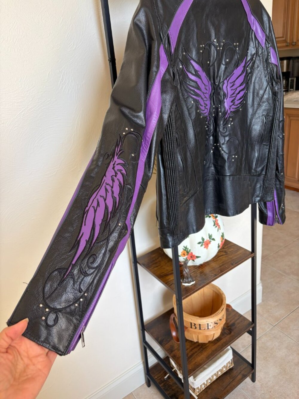 Womens Leather Riding Jacket - Picture 4 of 4